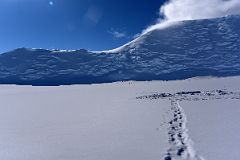 02B The Boyce Ridge Leads To The Broken Glacier Coming Down From Taylor Ledge At Mount Vinson Base Camp.jpg
